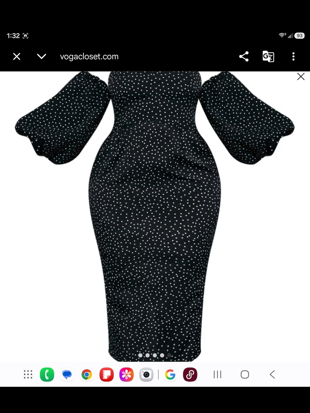 PrettyLittleThing Black Polka Dot Bardot Midi Dress - Picture 3 of 9